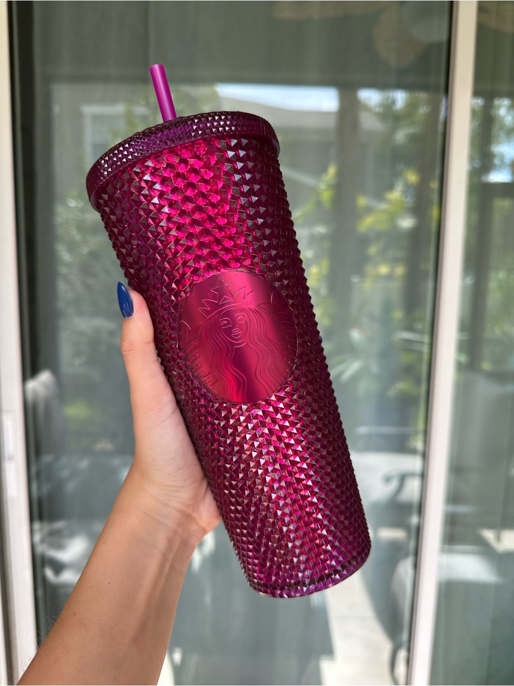 Starbucks Studded Tumbler in Vibrant Fuchsia